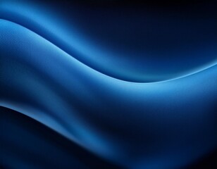 Luxurious, blue fabric with a smooth texture and wavy pattern on a dark background