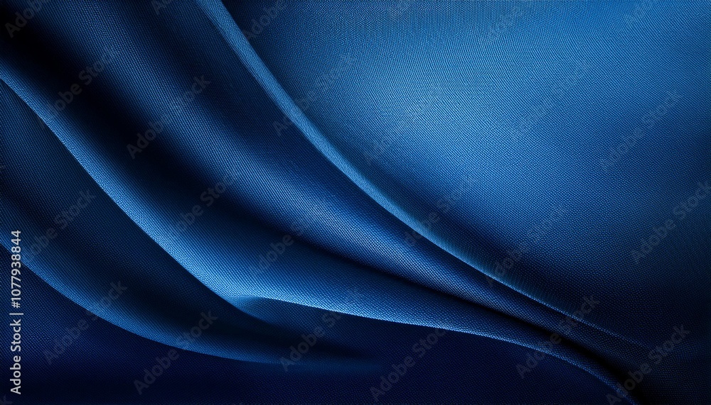 Aufkleber dark background with a smooth, blue fabric and a wavy pattern, creating a luxurious appearance