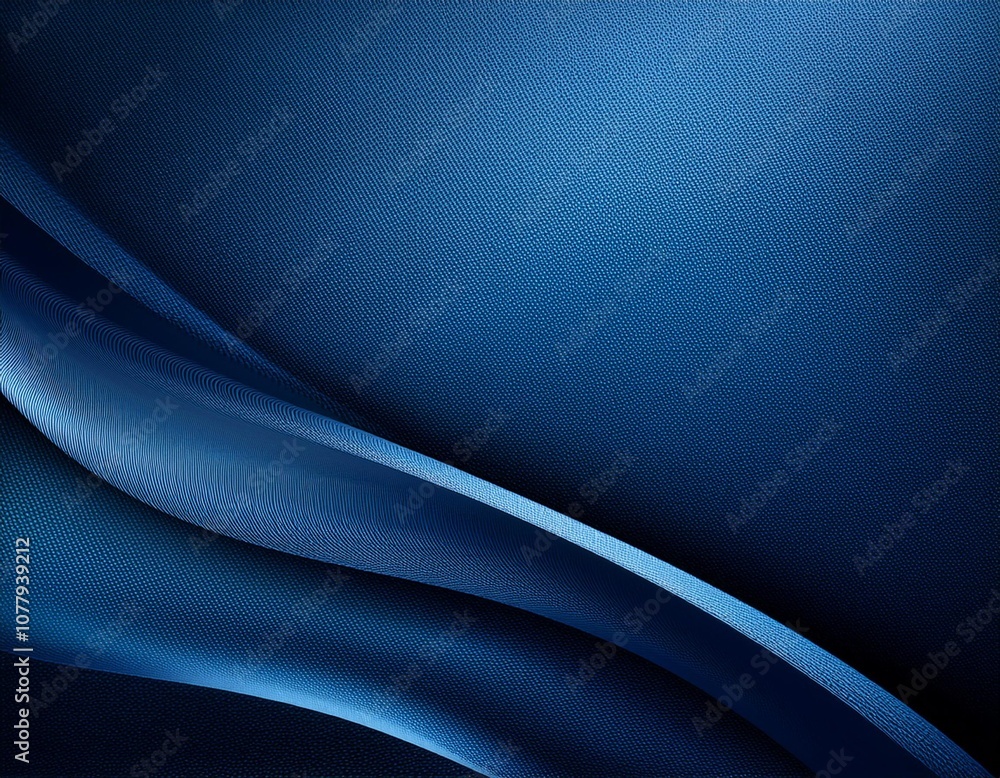 Poster dark background with a smooth, blue fabric and a wavy pattern, creating a luxurious appearance