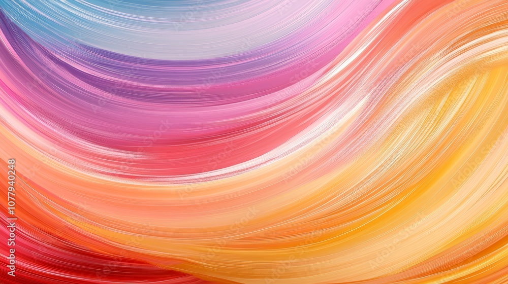 Poster abstract background with colorful lines, a vibrant composition of dynamic hues and fluid shapes