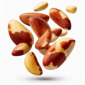 Brazil Nut isolated, Casatanha do Par&aacute; voando