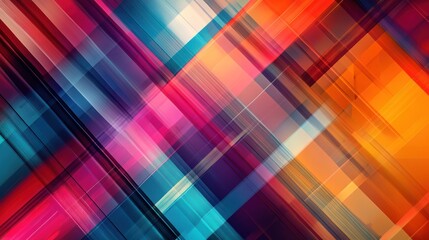 Abstract geometric design with vibrant colors and dynamic lines.