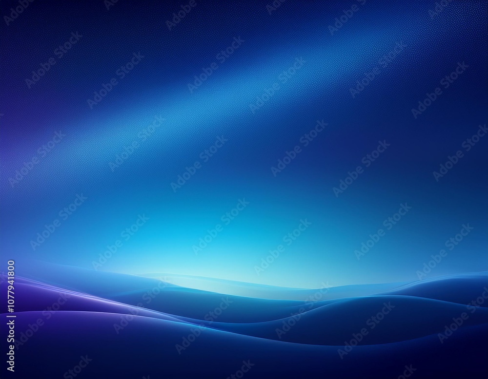 Poster dark background with dynamic, wavy lines in a blue gradient, creating an abstract design