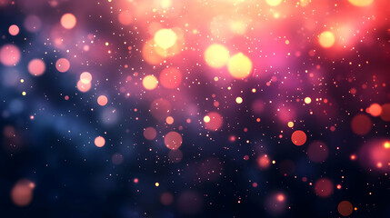 Fototapeta premium Abstract Background with Colorful Bokeh and Glowing Lights