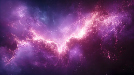 Fototapeta premium Purple and Pink Cosmic Nebula Abstract Background