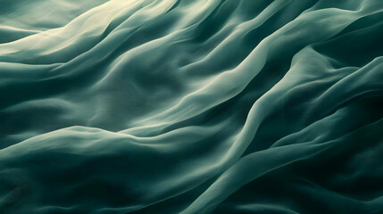 Obraz premium Teal Fabric Waves Abstract Background
