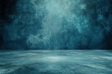 A dark, blue, grunge background with a spotlight.