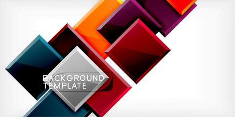 Colorful squares and rectangles. Vector Illustration For Wallpaper, Banner, Background, Card, Book Illustration, landing page