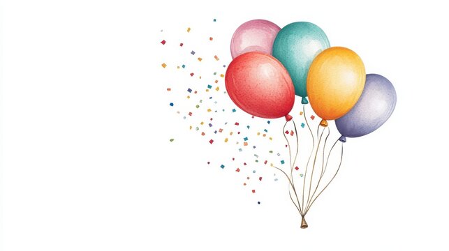 A vibrant collection of colorful balloons floating gracefully, perfect for celebrating special occasions and joyful moments.