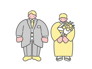 結婚式　両親　親族　正装　イラスト