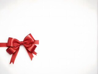 Red ribbon on white background