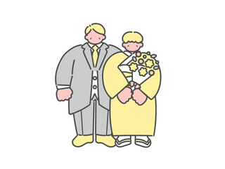 結婚式　両親　親族　正装　イラスト