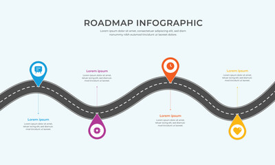 Business Success Roadmap Infographic Template