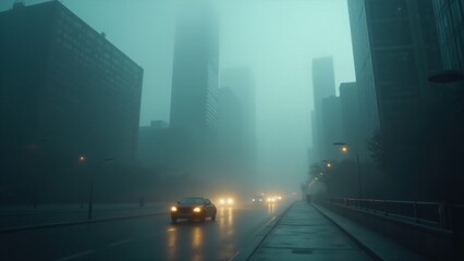 fog in the city