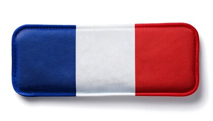 Waving silk flag of France, a symbol of French patriotism