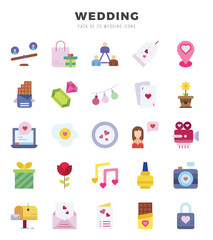 icons set. Wedding for web. app. vector illustration.