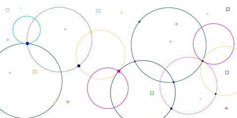 Vectors Plexus circles connection for global communication, science, big data visualization and technology background design