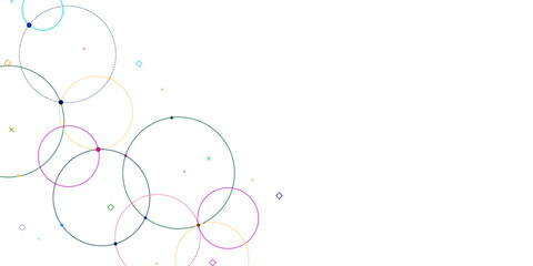Vectors Plexus circles connection for global communication, science, big data visualization and technology background design