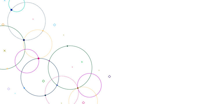 Vectors Plexus circles connection for global communication, science, big data visualization and technology background design