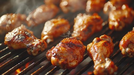 Grilled Chicken on a Barbeque Grill