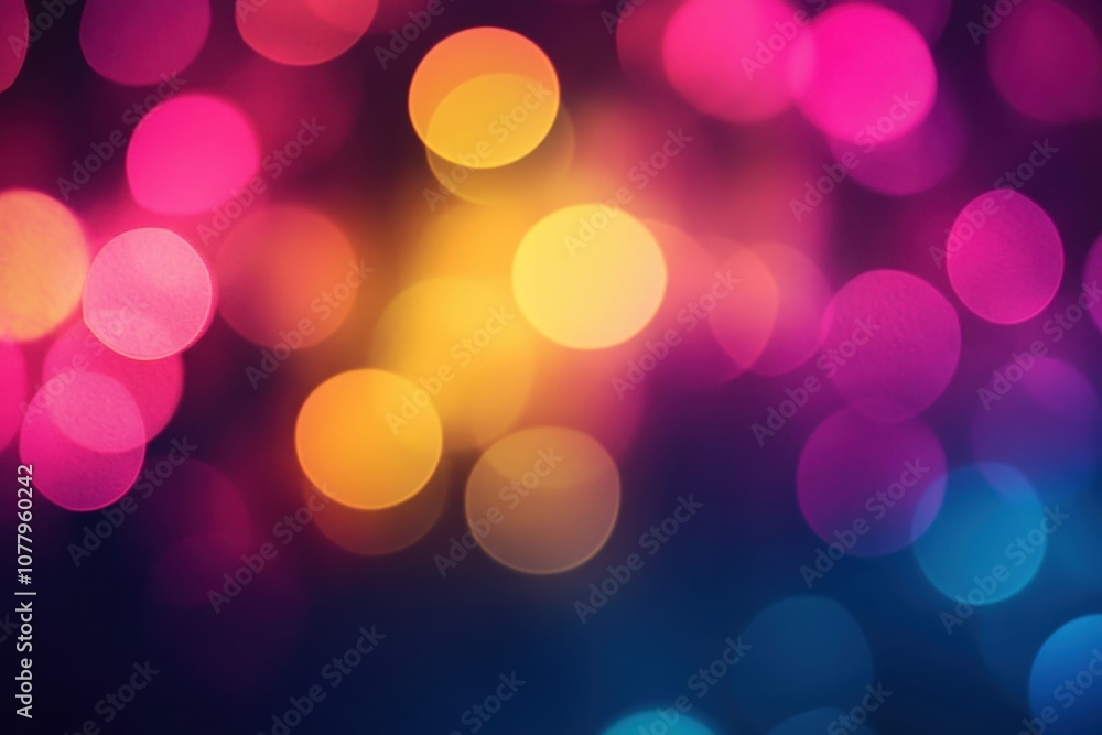 Poster abstract background with colorful bokeh lights.