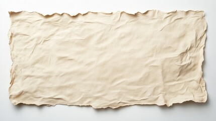 Obraz premium Wrinkled Beige Paper Texture, Flat Lay, Top View, Crumpled, Background, Beige, Paper Texture
