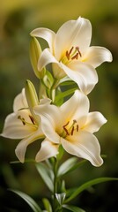 Elegance of easter lilies and cross symbolizing renewal and hope for holiday celebrations