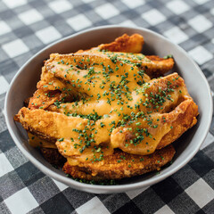 Cheesy Fried Potato Wedges, AKA Jojos