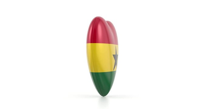 Rotating Ghana flag heart