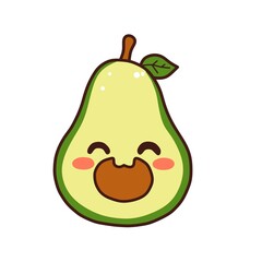 Avocado cartoon illustration