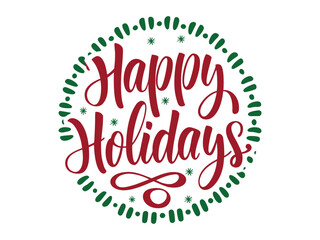 happy holiday typography vector design
