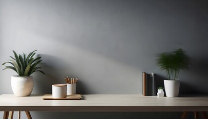 Desk setup for burnout prevention, minimalist workspace.