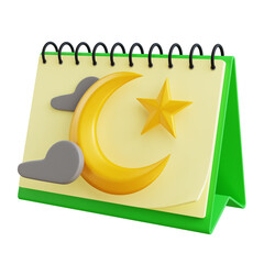 calendar 3d illustration with isolated background