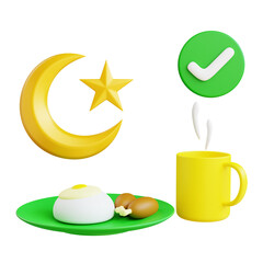 break the fast 3d illustration with isolated background