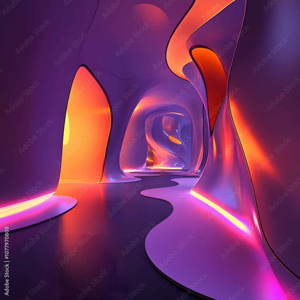 Poster abstract background with glowing lines