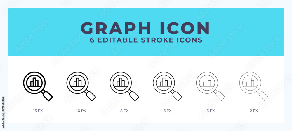 Poster graph icon vector for web. and mobile app. editable stroke outline icon.