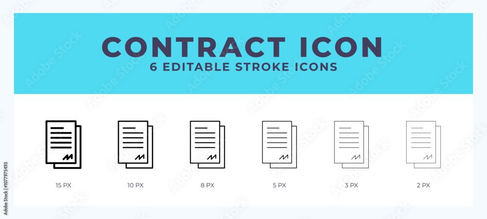 Poster contract line icon. high quality icon symbol for web design. app