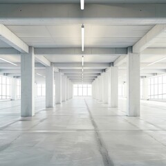  White minimal architecture building background empty 
