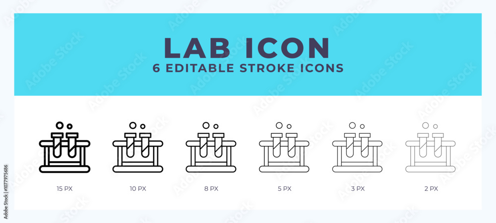 Poster lab vector icon. with different stroke vector illustration.