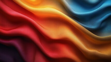 Obraz premium Abstract Draped Fabric in Vibrant Colors