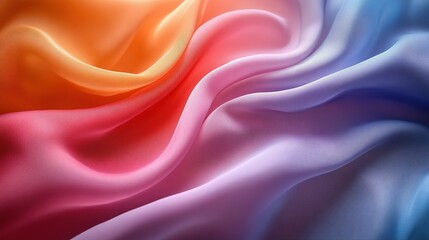 Obraz premium Abstract Draped Fabric with Gradient Colors