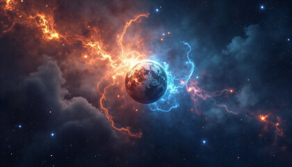 Obraz premium art of space and stars in the sky