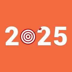 Goal, arrow hitting the target, shooting at goal, Success, 2025	