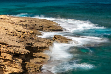 Fototapeta premium Blick auf die Küste westlich von Cala Mesquida, Mallorca, Spanien