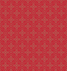Christmas design, Red & Gold pattern seamless holiday
