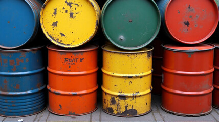 red and yellow barrels