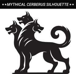 Cerberus silhouette vector illustration eps 10