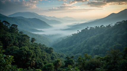 sunrise in the mountains