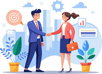 rofessional handshake between business partners png.