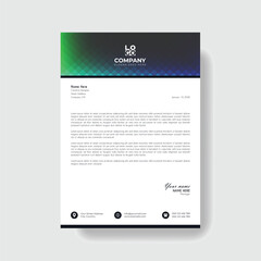 Professional And Creative Modern Corporate Business Letter Head Template.
